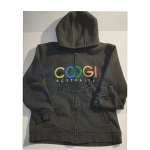 Coogi Australia Spellout  Zip up hoodie Black/Grey Size 8